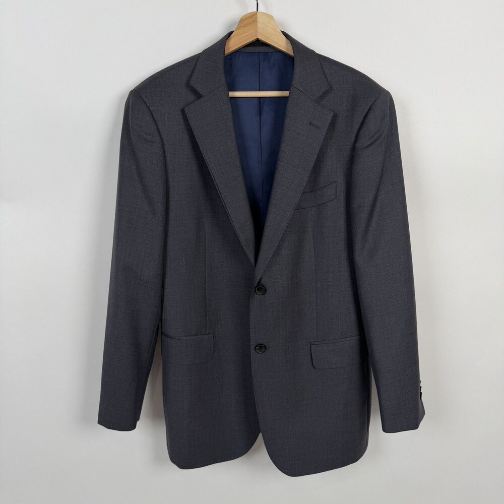 Combatant Gentlemen Suit Jacket 40R Mens Gray Wool Sport Coat Pick Stitch Modern